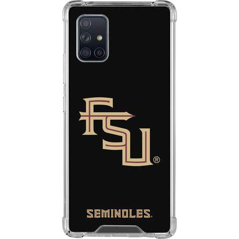 Florida State FSU Seminoles Black Galaxy A71 5G Clear Case