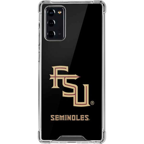 Florida State FSU Seminoles Black Galaxy Note20 5G Clear Case