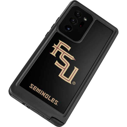 Florida State FSU Seminoles Black Galaxy Note20 Ultra 5G Waterproof Case
