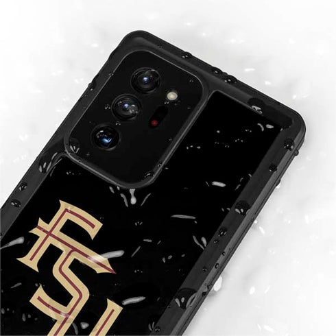 Florida State FSU Seminoles Black Galaxy Note20 Ultra 5G Waterproof Case