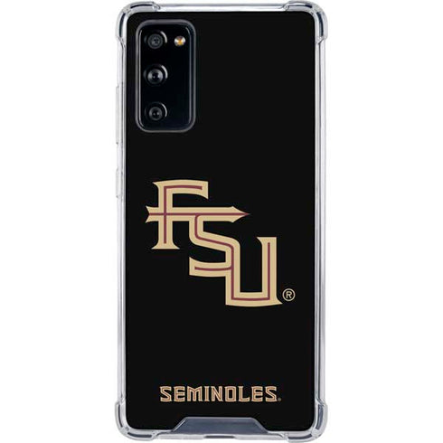 Florida State FSU Seminoles Black Galaxy S20 FE Clear Case