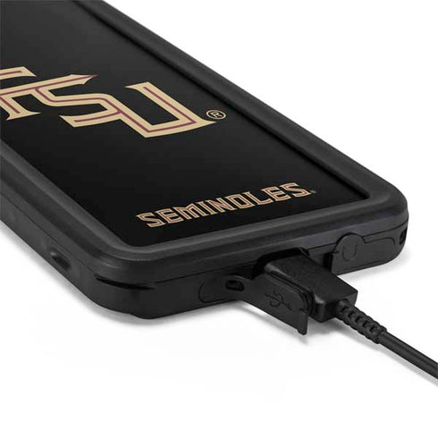 Florida State FSU Seminoles Black Galaxy S20 Plus Waterproof Case