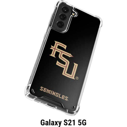 Florida State FSU Seminoles Black Galaxy S21 5G Clear Case