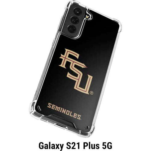 Florida State FSU Seminoles Black Galaxy S21 Plus 5G Clear Case