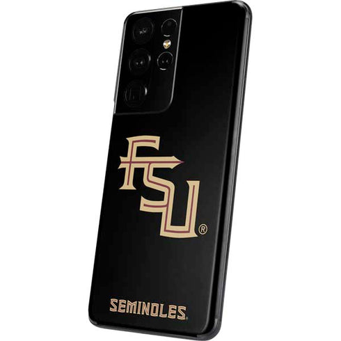 Florida State FSU Seminoles Black Galaxy S21 Ultra 5G Skin