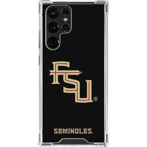 Florida State FSU Seminoles Black Galaxy S22 Ultra Clear Case