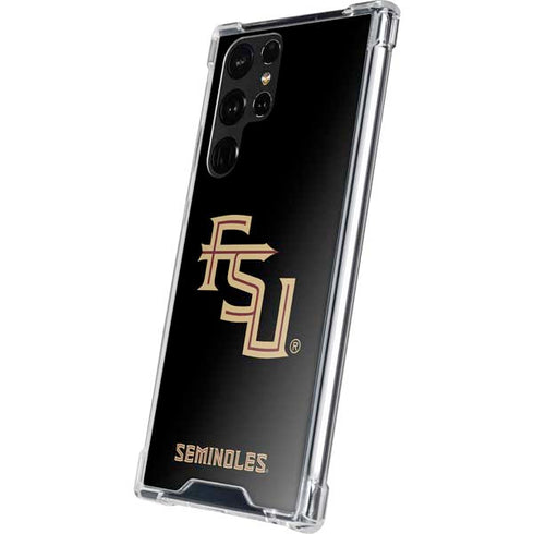 Florida State FSU Seminoles Black Galaxy S22 Ultra Clear Case