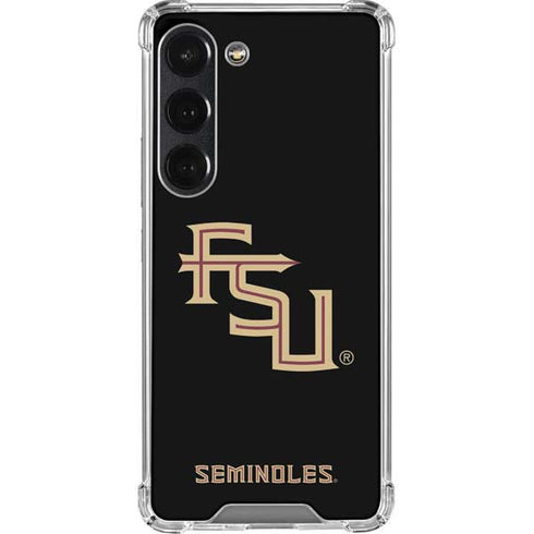 Florida State FSU Seminoles Black Galaxy S23 Clear Case
