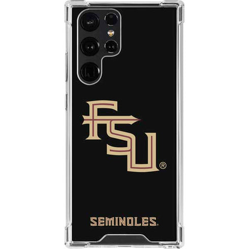 Florida State FSU Seminoles Black Galaxy S24 Ultra Clear Case
