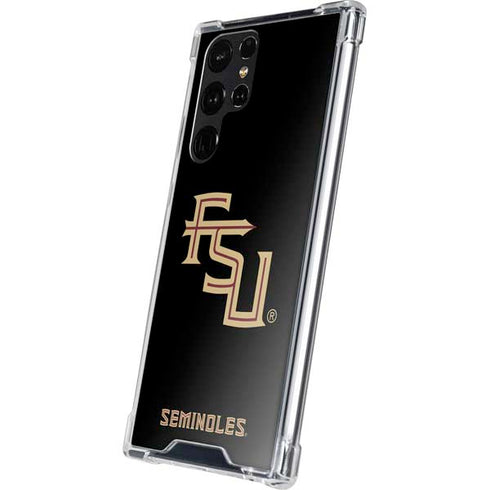 Florida State FSU Seminoles Black Galaxy S24 Ultra Clear Case