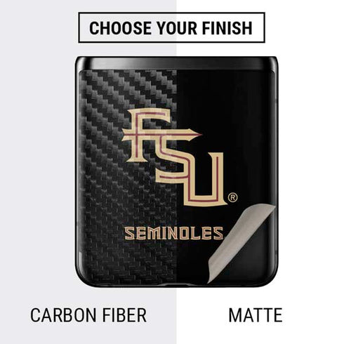 Florida State FSU Seminoles Black Galaxy Z Flip Skin