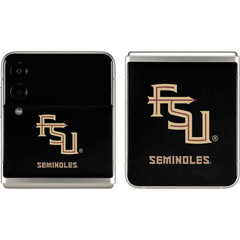 Florida State FSU Seminoles Black Galaxy Z Flip3 5G Skin