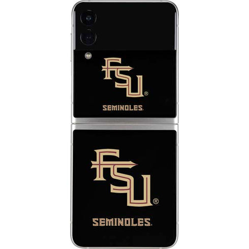 Florida State FSU Seminoles Black Galaxy Z Flip3 5G Skin