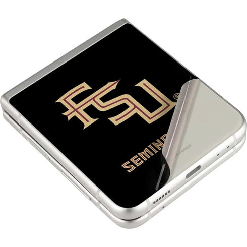 Florida State FSU Seminoles Black Galaxy Z Flip3 5G Skin
