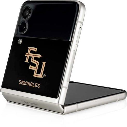 Florida State FSU Seminoles Black Galaxy Z Flip3 5G Skin