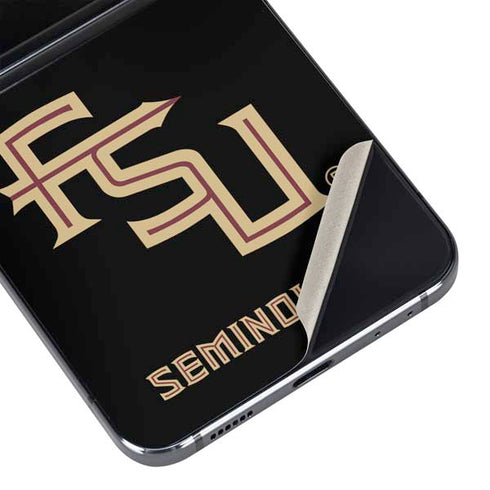 Florida State FSU Seminoles Black Galaxy Z Flip5 5G Skin