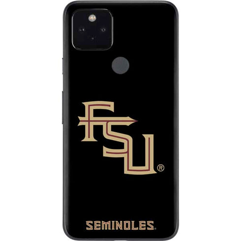 Florida State FSU Seminoles Black Google Pixel 4a 5G Skin