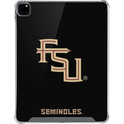 Florida State FSU Seminoles Black iPad Pro 12.9in (2020) Clear Case