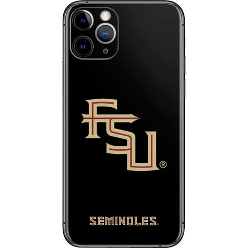 FSU Seminoles Black iPhone 11 Pro Skin