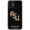 Florida State FSU Seminoles Black iPhone 12 Clear Case