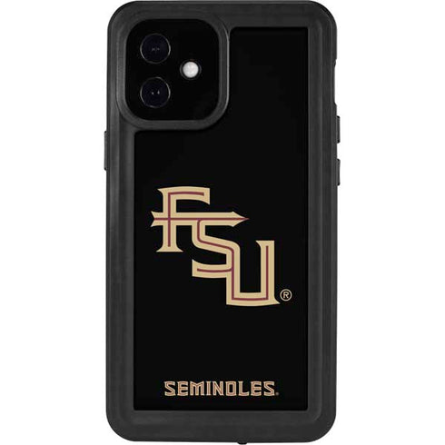 Florida State FSU Seminoles Black iPhone 12 Mini Waterproof Case
