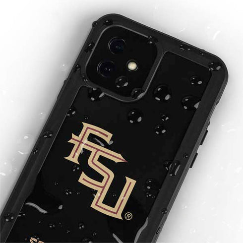 Florida State FSU Seminoles Black iPhone 12 Mini Waterproof Case