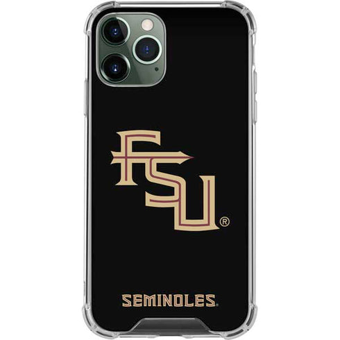 Florida State FSU Seminoles Black iPhone 12 Pro Clear Case