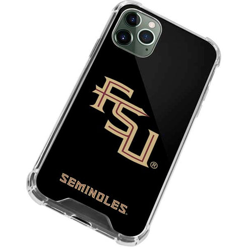 Florida State FSU Seminoles Black iPhone 12 Pro Clear Case