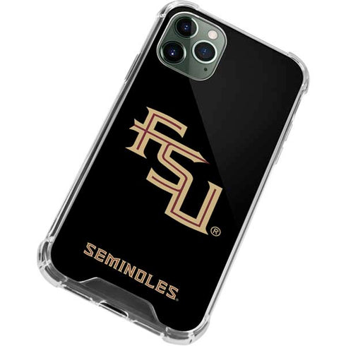 Florida State FSU Seminoles Black iPhone 12 Pro Max Clear Case
