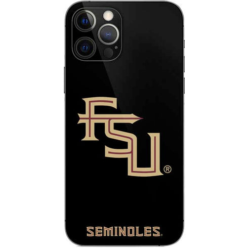 Florida State FSU Seminoles Black iPhone 12 Pro Skin