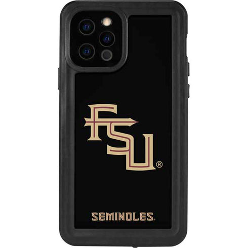 Florida State FSU Seminoles Black iPhone 12 Pro Waterproof Case