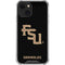 Florida State FSU Seminoles Black iPhone 13 Clear Case