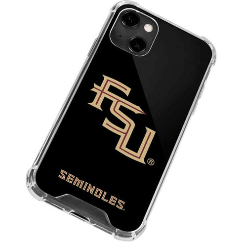 Florida State FSU Seminoles Black iPhone 13 Clear Case