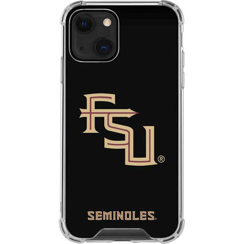 Florida State FSU Seminoles Black iPhone 13 Mini Clear Case