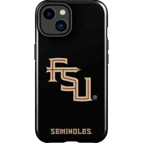 Florida State FSU Seminoles Black iPhone 15 Plus Impact Case