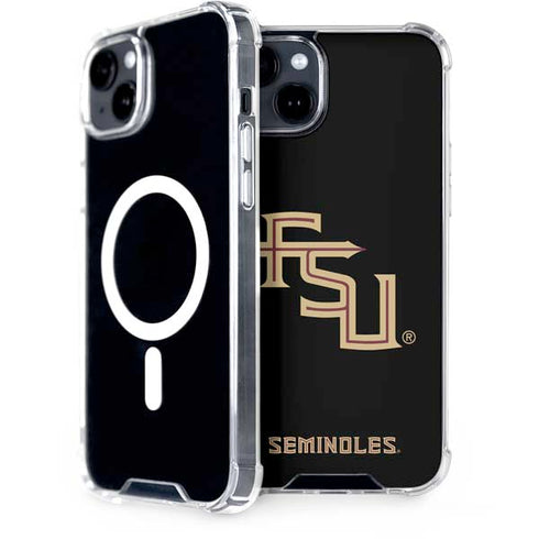 Florida State FSU Seminoles Black iPhone 15 Plus MagSafe Case