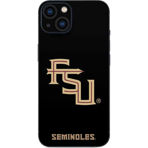 Florida State FSU Seminoles Black iPhone 15 Plus Skin