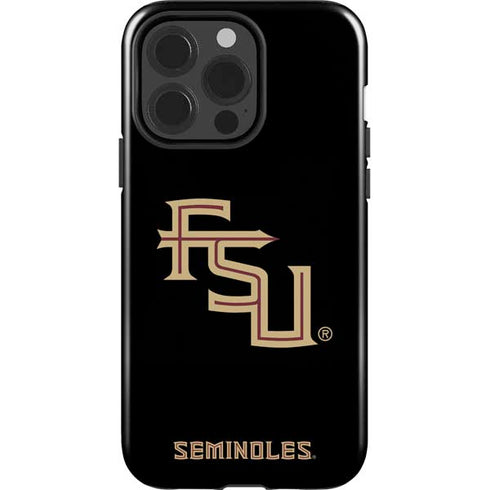 Florida State FSU Seminoles Black iPhone 15 Pro Impact Case