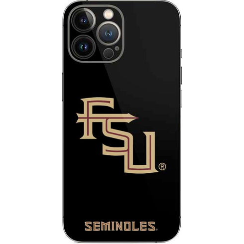 Florida State FSU Seminoles Black iPhone 14 Pro Max Skin