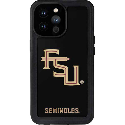 Florida State FSU Seminoles Black iPhone 14 Pro Max Waterproof Case