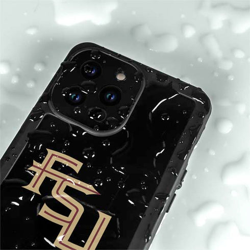 Florida State FSU Seminoles Black iPhone 14 Pro Max Waterproof Case