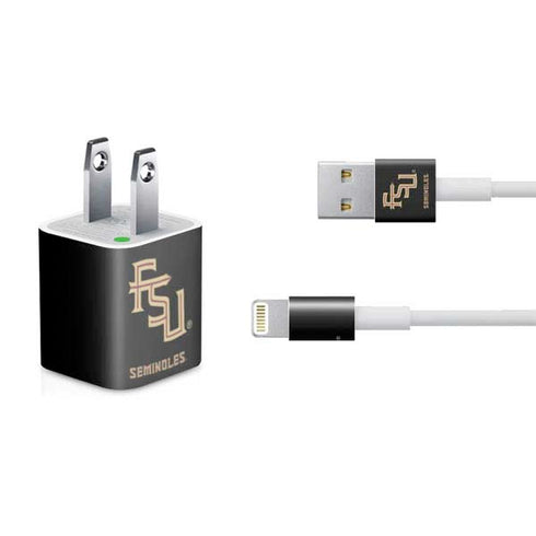FSU Seminoles Black iPhone Charger (5W USB) Skin