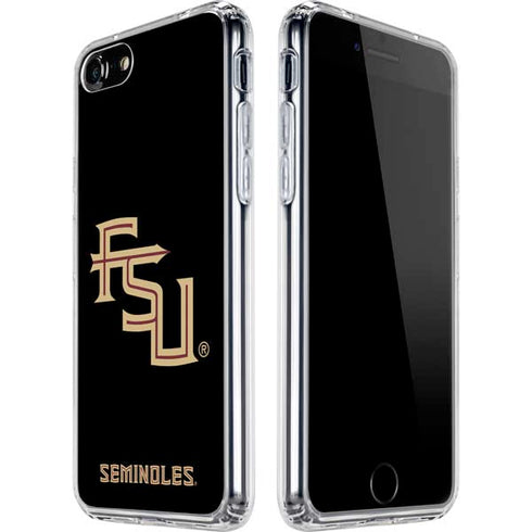 Florida State FSU Seminoles Black iPhone SE (2nd & 3rd Gen) Clear Case