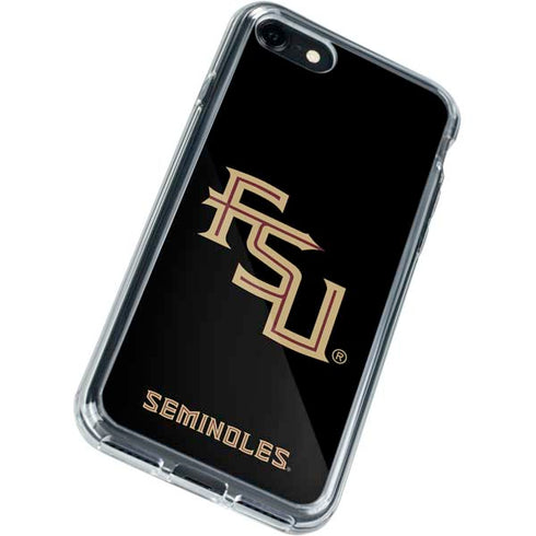 Florida State FSU Seminoles Black iPhone SE (2nd & 3rd Gen) Clear Case