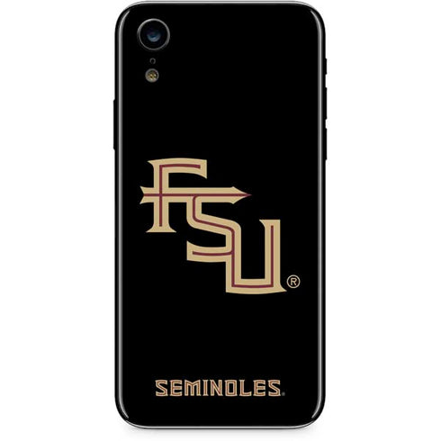 FSU Seminoles Black iPhone XR Skin