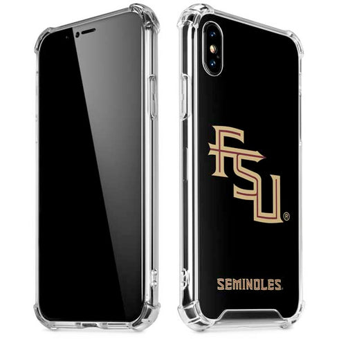 Florida State FSU Seminoles Black iPhone XS Max Clear Case