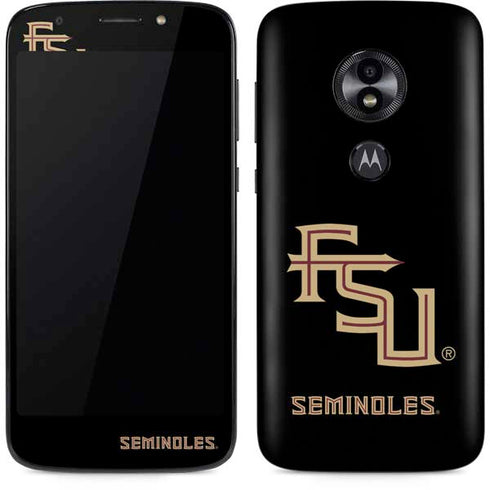 FSU Seminoles Black Moto E5 Play Skin