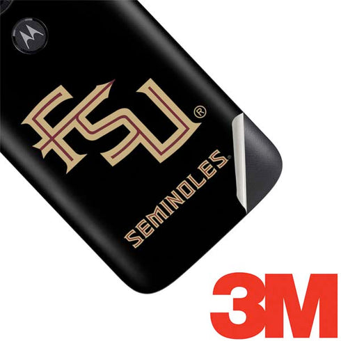 FSU Seminoles Black Moto E5 Play Skin