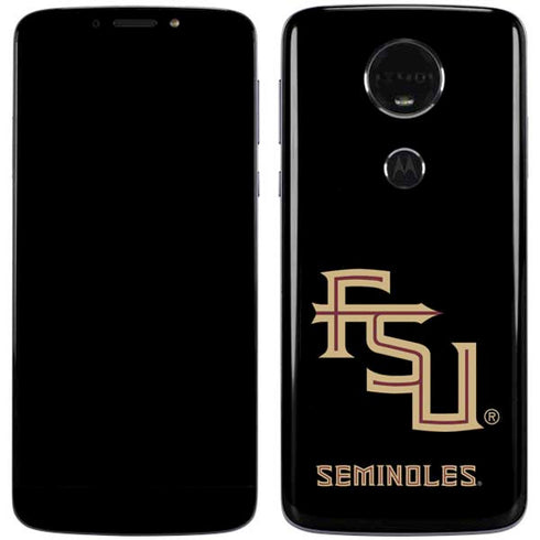 FSU Seminoles Black Moto E5 Plus Skin