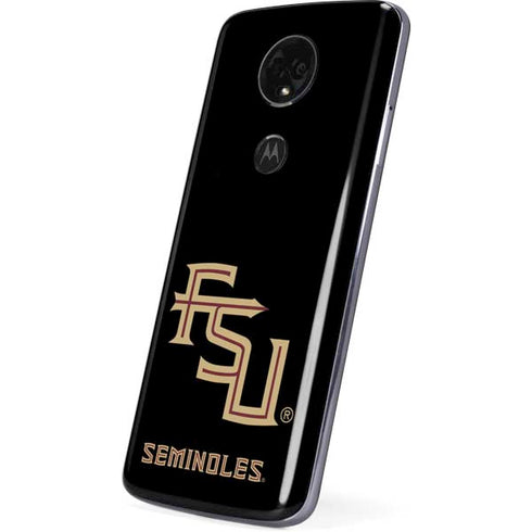 FSU Seminoles Black Moto E5 Plus Skin
